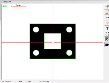 Captured video feed of the object