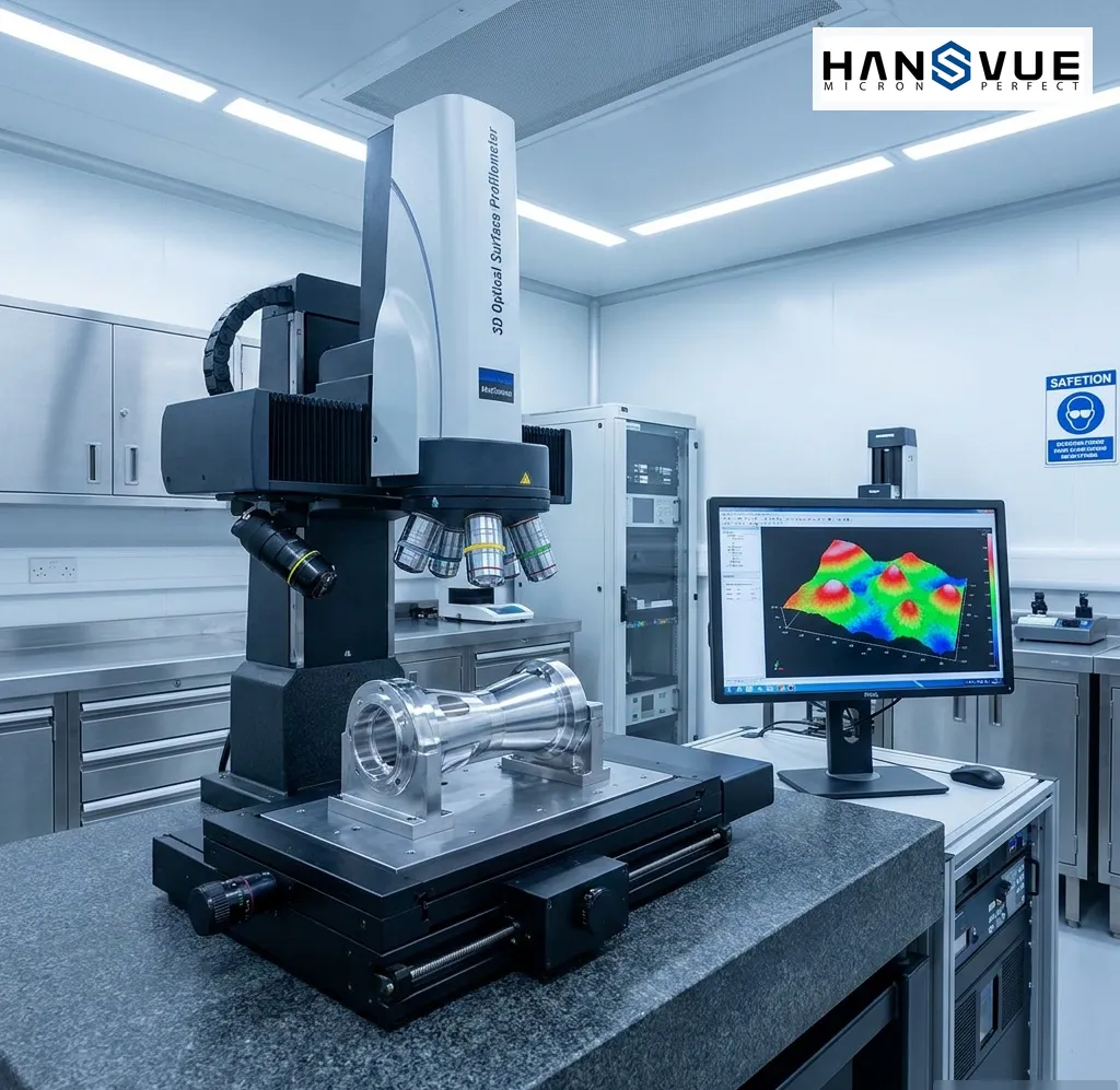 Figure 1.1: Hansvue 3D Optical Surface Profilometer featuring dual White Light Interferometry and Confocal scanning heads.